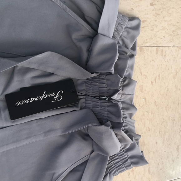 Freepance gray paper bag waist trousers size small - Picture 4 of 5